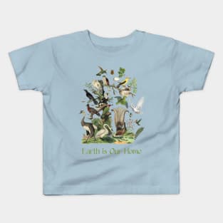 Wildlife Bird Illustration & Nature Conservation Tekst Kids T-Shirt